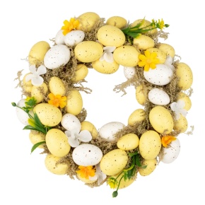 Венок Пасхальный, D32см, желтый в интернет-магазине флористических аксессуаров Азалия Декор