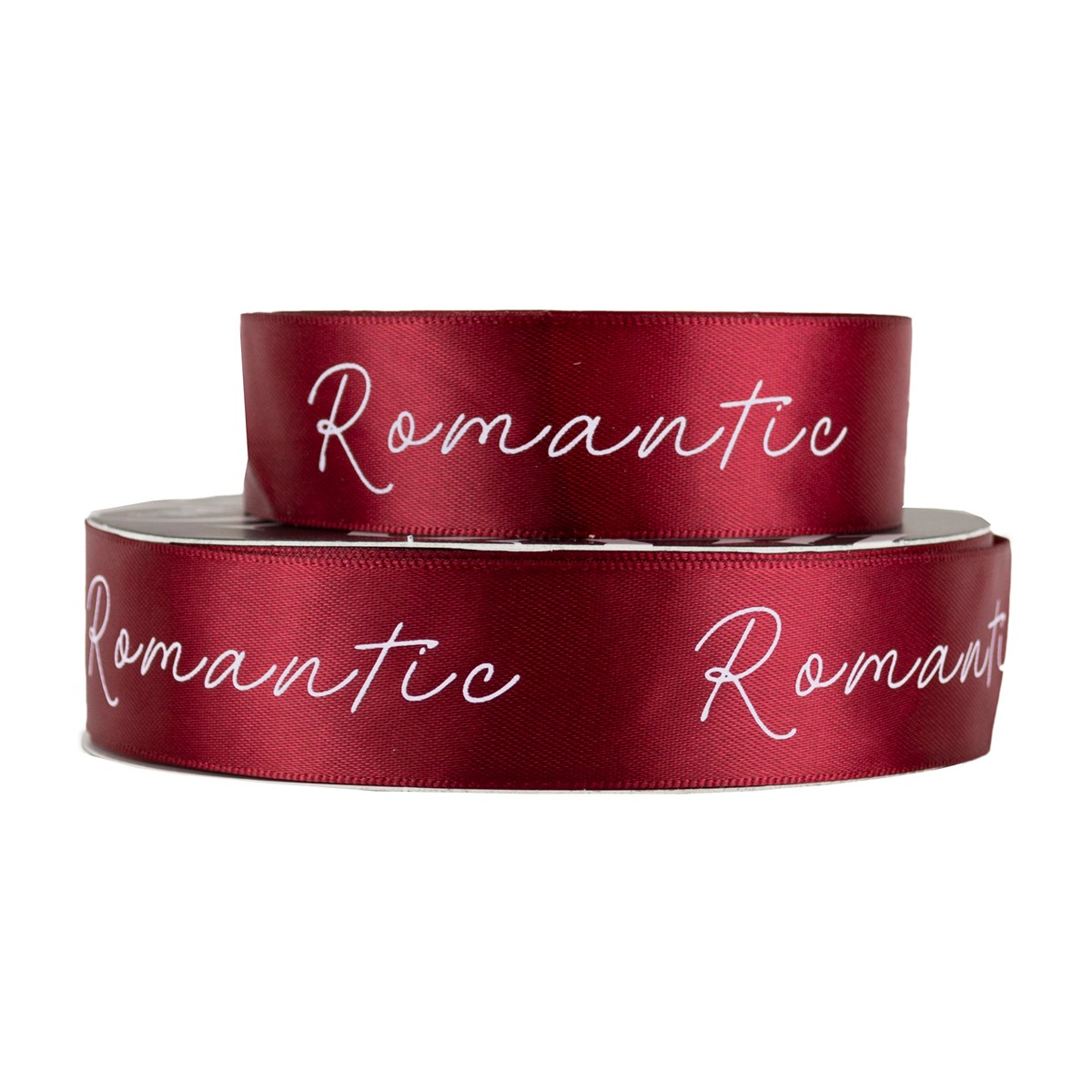 Лента Romantic (полиэстер), 25 мм 30 м, бордовый в интернет-магазине флористических аксессуаров Азалия Декор