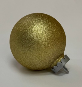 Украшение Шар с глиттером (пластик), D24см, золотой в интернет-магазине флористических аксессуаров Азалия Декор