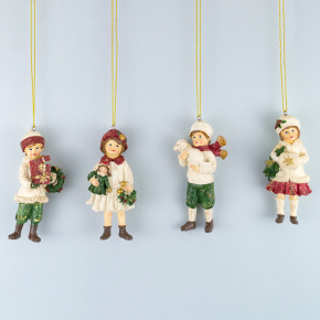 Украшение подвесное Мальчик/Девочка (полирезин), H11,5x5,5x4см, в асс., цв. в асс. в интернет-магазине флористических аксессуаров Азалия Декор