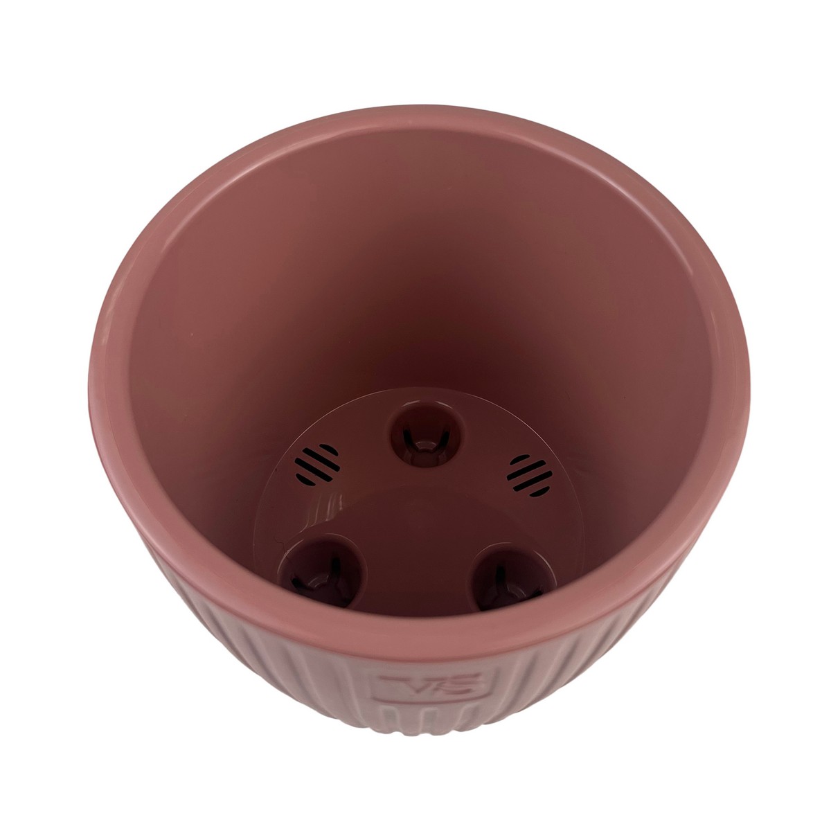 Кашпо со вставкой Эви (пластик), D14xH12,8см, 1,5л, розовый в интернет-магазине флористических аксессуаров Азалия Декор