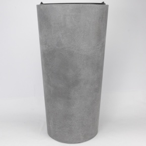 Кашпо Замша (бетон), D36,5xH70см, 59л, серый в интернет-магазине флористических аксессуаров Азалия Декор
