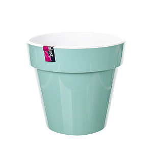 Кашпо Порто со вставкой (пластик), D23хH21см, 6л, нефритовый в интернет-магазине флористических аксессуаров Азалия Декор