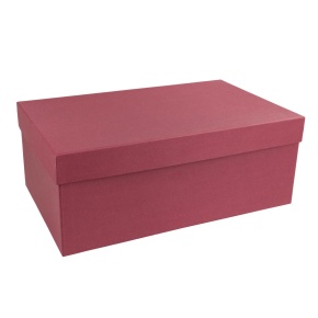 Коробка подарочная прямоугольная, 30х20х10 см, бордовый в интернет-магазине флористических аксессуаров Азалия Декор