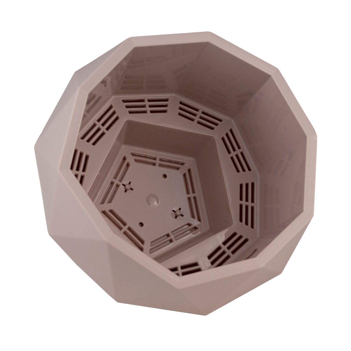 Кашпо Топаз (пластик), D22xH15см, 2,5л, розовый в интернет-магазине флористических аксессуаров Азалия Декор