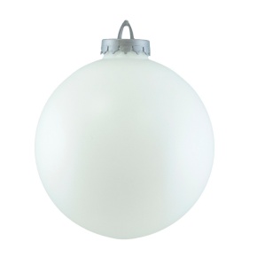 Украшение Шар (пластик), D15см, белый в интернет-магазине флористических аксессуаров Азалия Декор