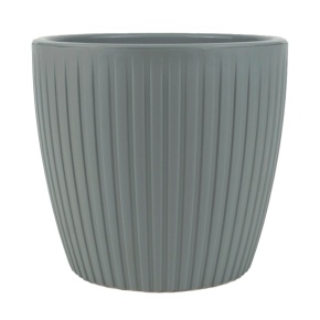Кашпо со вставкой Эви (пластик), D17.5xH15.5см, 3л, серый в интернет-магазине флористических аксессуаров Азалия Декор