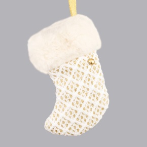 Украшение подвесное Носок, 9,5х13см, шамп. в интернет-магазине флористических аксессуаров Азалия Декор