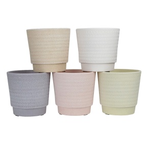 Кашпо Ришелье (керамика), D14xH13см, 1,1л, цв. в асс. в интернет-магазине флористических аксессуаров Азалия Декор