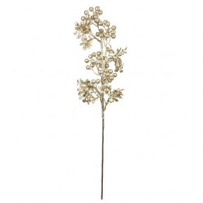 Ветка с глиттером, H63см, шампань в интернет-магазине флористических аксессуаров Азалия Декор