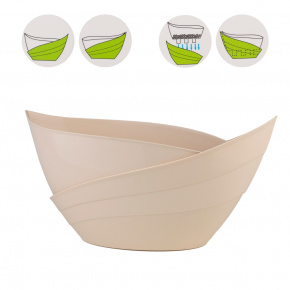 Кашпо Гармония (пластик), 30х11xH15см, 1,5л, крем. в интернет-магазине флористических аксессуаров Азалия Декор