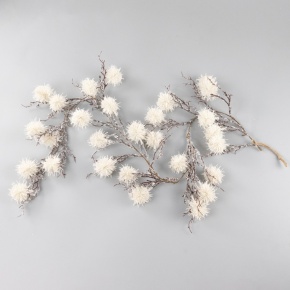 Гирлянда декоративная заснеженная, 105 см, белый в интернет-магазине флористических аксессуаров Азалия Декор
