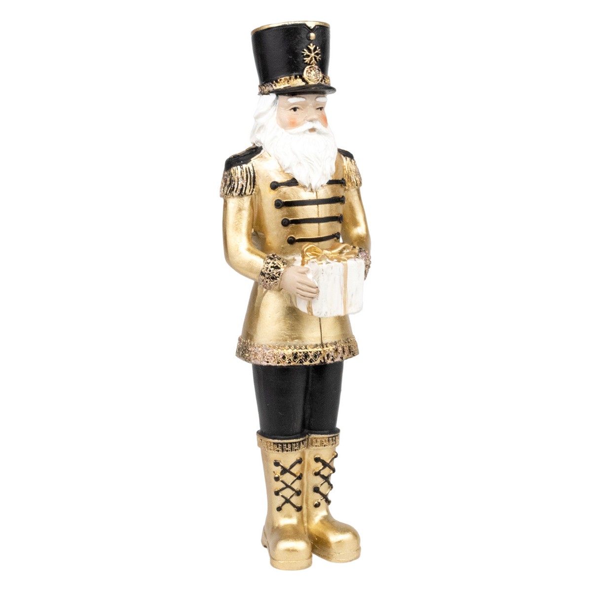 Сувенир Щелкунчик (полирезин), Н23х6,5х5см, в асс., черный/золотой в интернет-магазине флористических аксессуаров Азалия Декор