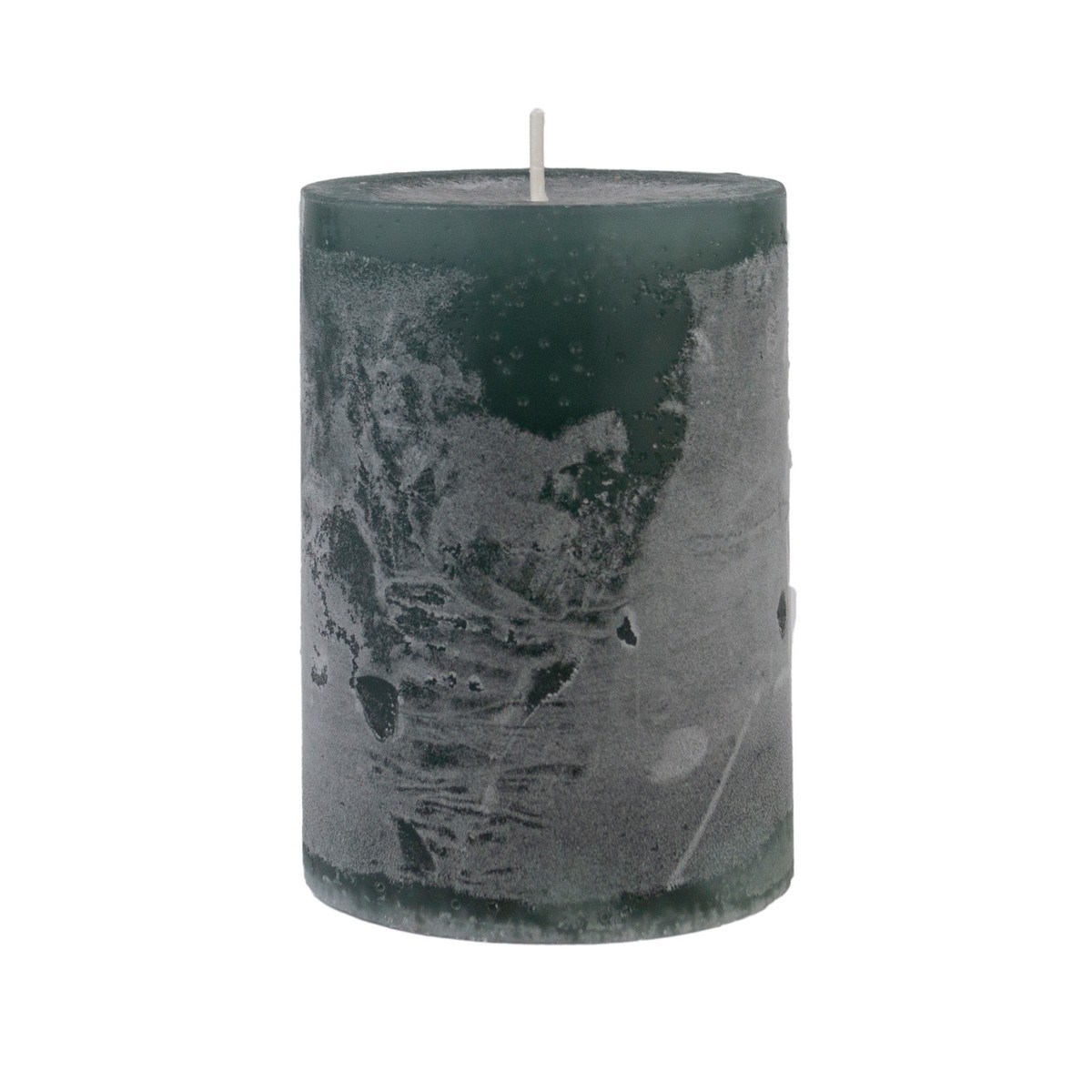 Свеча-столбик с ароматом Зеленый чай (55 часов), H10xD7см, зеленый в интернет-магазине флористических аксессуаров Азалия Декор