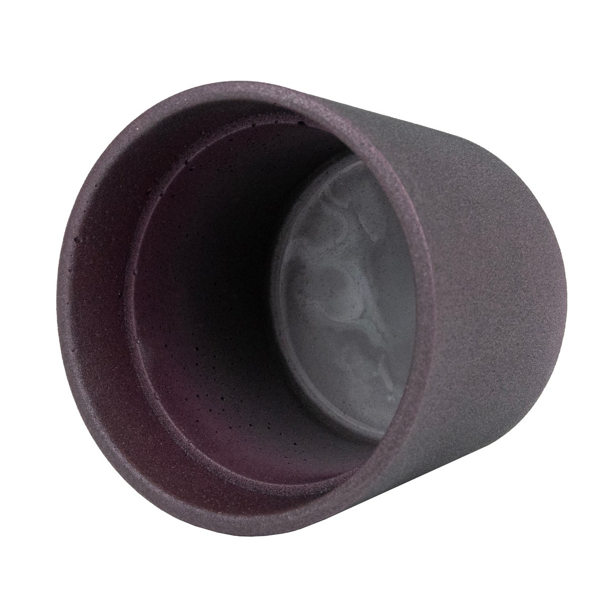 Кашпо Флок (бетон), D18xH15см, 2,7л, бордовый в интернет-магазине флористических аксессуаров Азалия Декор