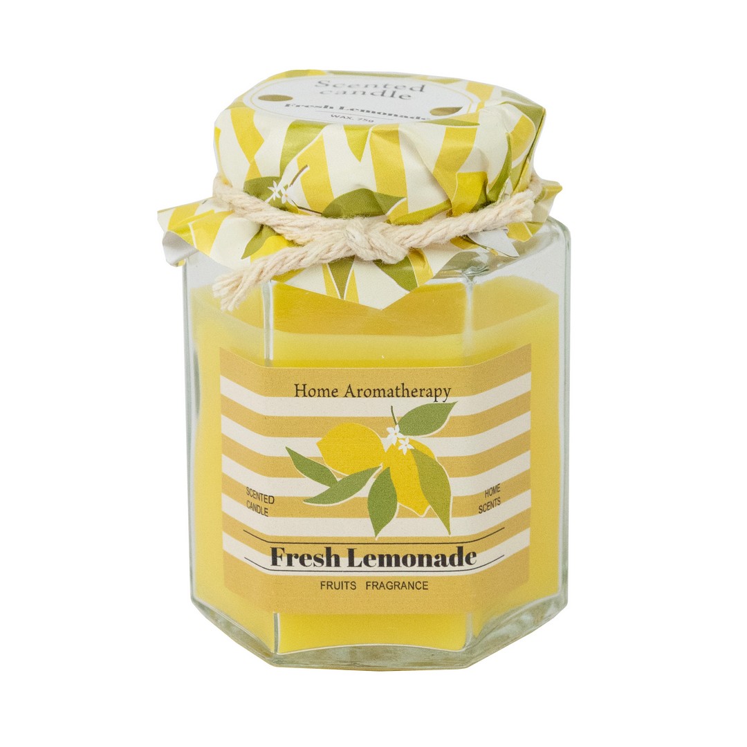 Свеча в банке с крышкой ароматическая (стекло), H8x6x6см, цв. в асс. в интернет-магазине флористических аксессуаров Азалия Декор