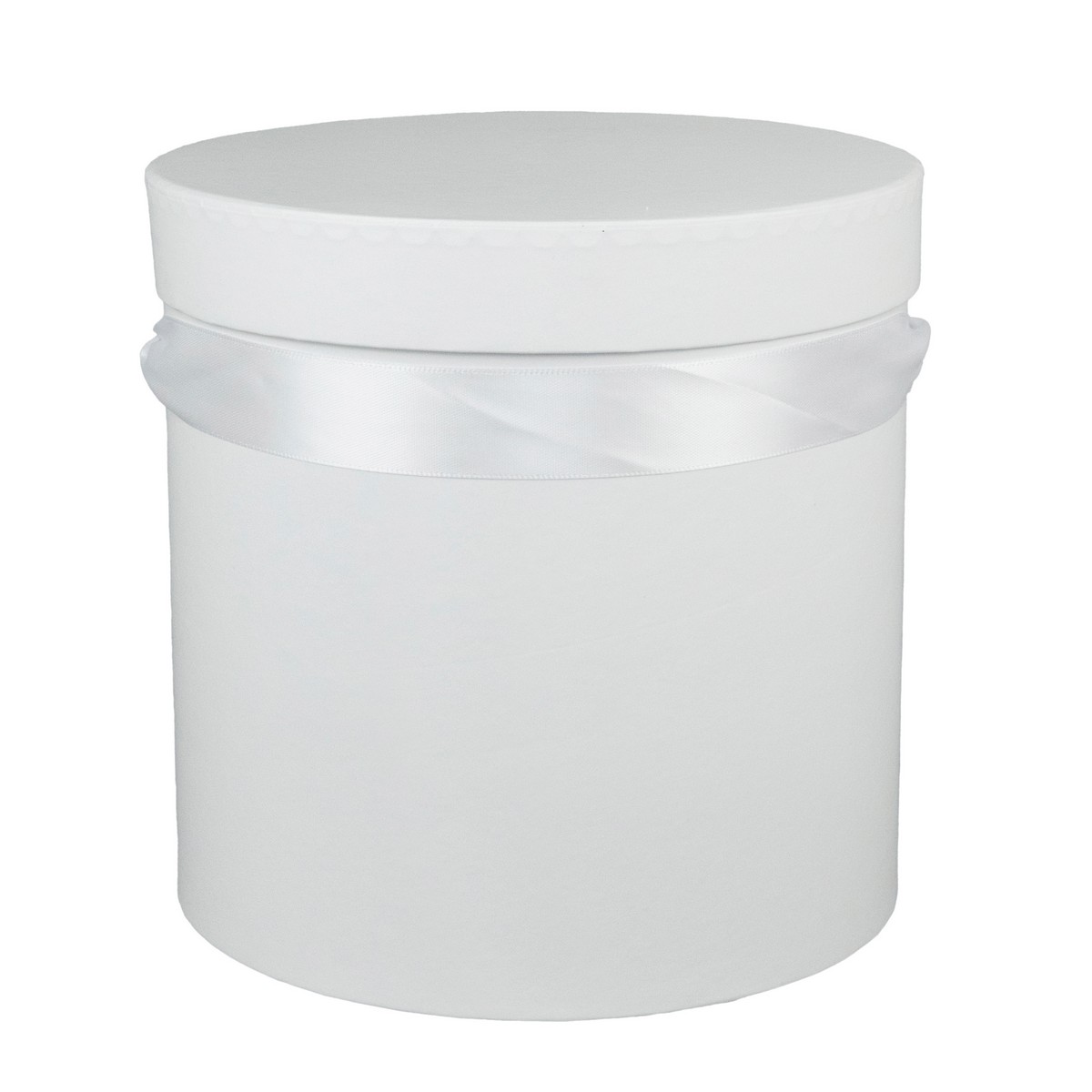 Набор коробок подарочных круглых 3шт., D19,5xH19см, белый в интернет-магазине флористических аксессуаров Азалия Декор