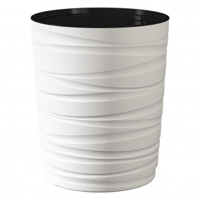 Кашпо со вставкой Модерн, D30xH36см, 15л, белый в интернет-магазине флористических аксессуаров Азалия Декор