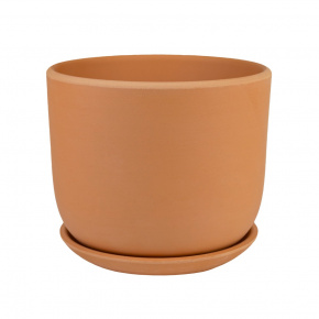 Цв. горшок с поддоном Бук (терракота), D12xH10см, 0,8л, натуральный в интернет-магазине флористических аксессуаров Азалия Декор