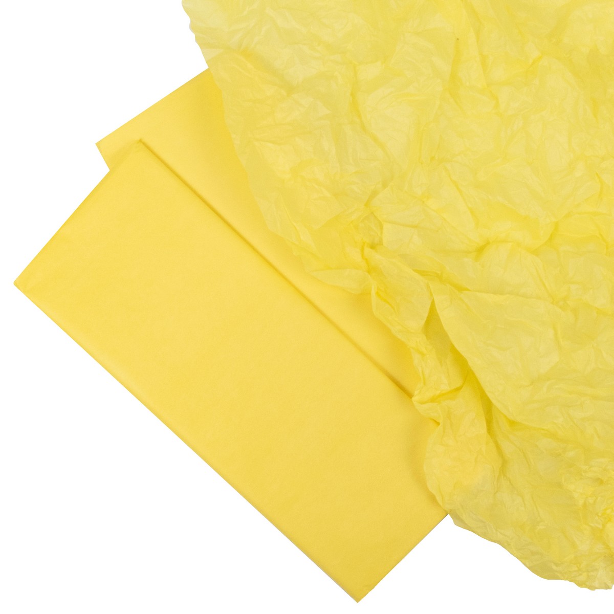 Бумага тишью 10 шт., 50x66 см, лимонный в интернет-магазине флористических аксессуаров Азалия Декор
