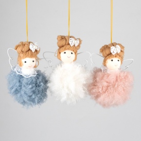 Украшение подвесное Ангел, H13х5х5см, цв. в асс. в интернет-магазине флористических аксессуаров Азалия Декор