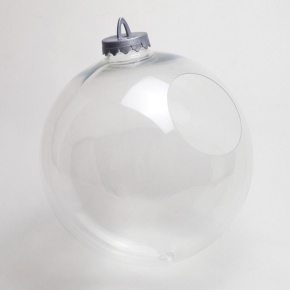 Украшение Шар с отверстием (пластик), D25см, прозрачный в интернет-магазине флористических аксессуаров Азалия Декор