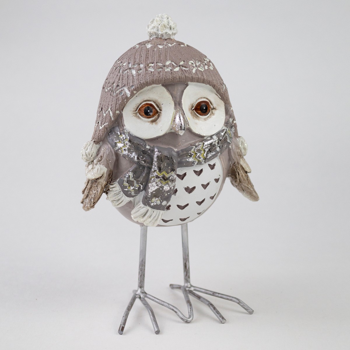 Сувенир Сова (полирезин), H17x12x9см, в асс., серый в интернет-магазине флористических аксессуаров Азалия Декор