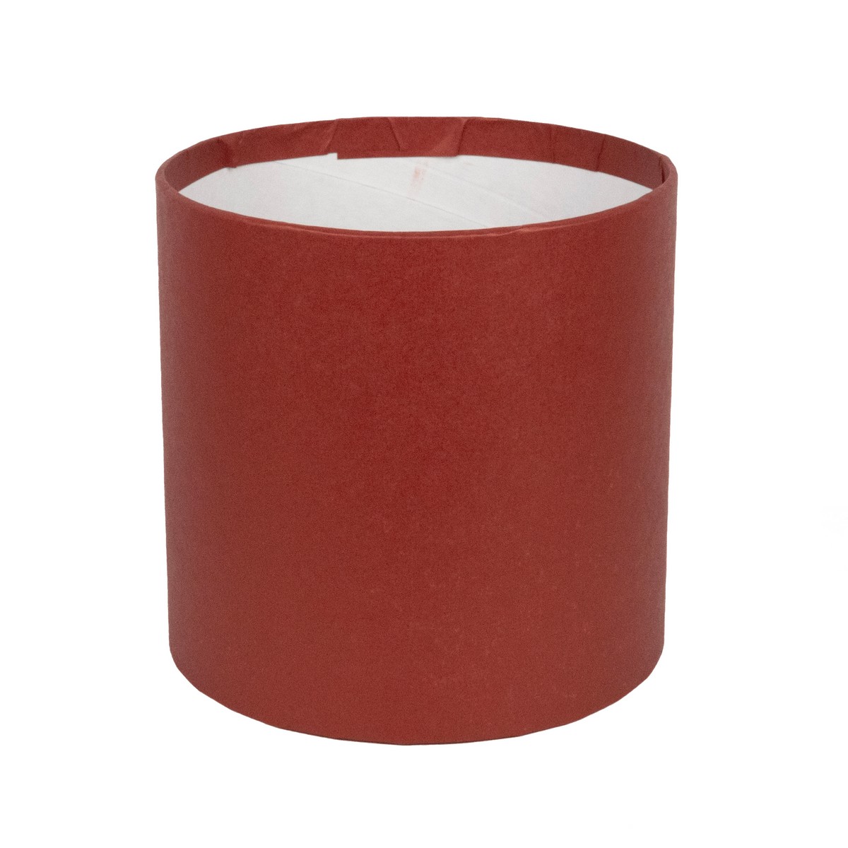 Коробка подарочная круглая без крышки, D12xH12 см, вишневый в интернет-магазине флористических аксессуаров Азалия Декор
