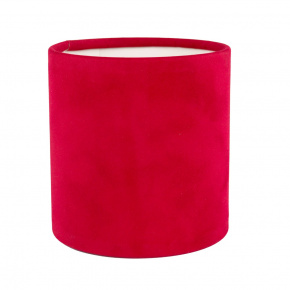 Коробка подарочная круглая без крышки (бархат), D12xH12 см, красный в интернет-магазине флористических аксессуаров Азалия Декор