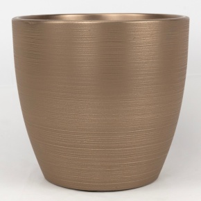 Кашпо Штрих (бетон), D30xH30см, 13л, бронзовый в интернет-магазине флористических аксессуаров Азалия Декор