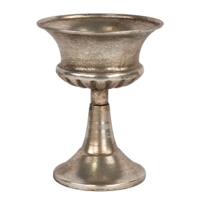 Вазон (металл), D16xH20,5см, серебряный в интернет-магазине флористических аксессуаров Азалия Декор