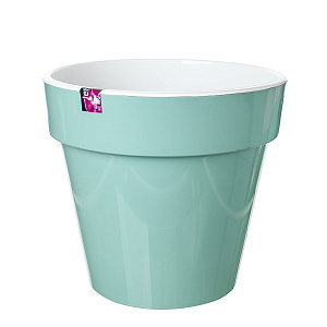 Кашпо Порто со вставкой (пластик), D27,5хH25см, 9л, нефритовый в интернет-магазине флористических аксессуаров Азалия Декор