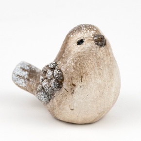 Сувенир Птичка (полирезин), Н5,5х7х5см, коричневый в интернет-магазине флористических аксессуаров Азалия Декор