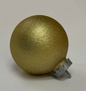 Украшение Шар с глиттером (пластик), D20см, золотой в интернет-магазине флористических аксессуаров Азалия Декор