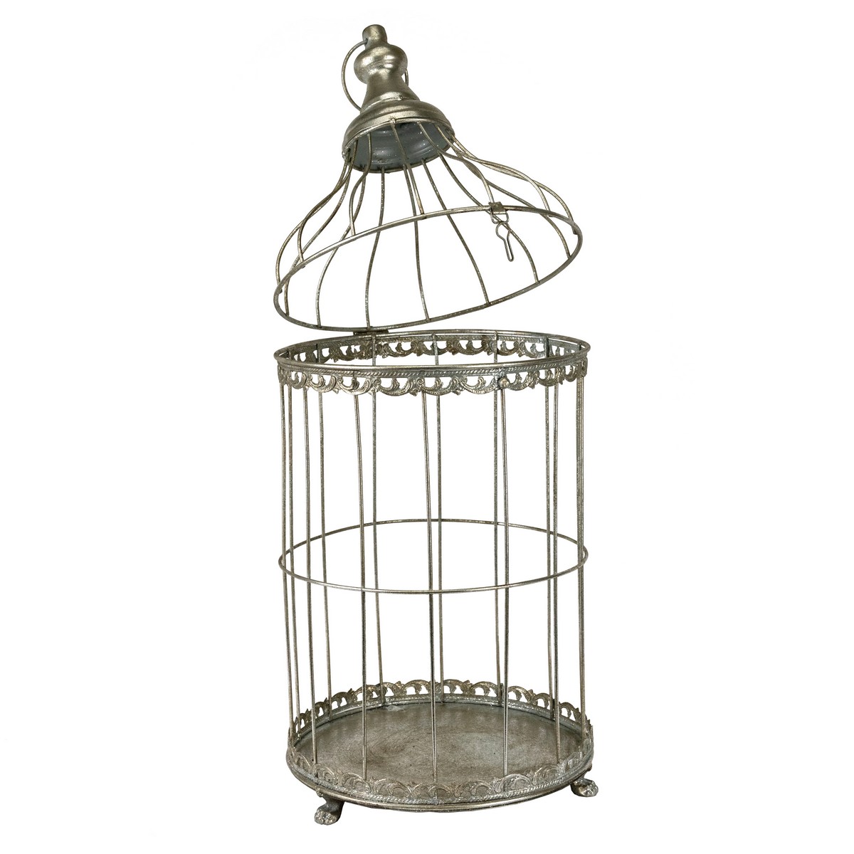 Набор клеток 2шт. (металл), D24хH53см, серебряный в интернет-магазине флористических аксессуаров Азалия Декор