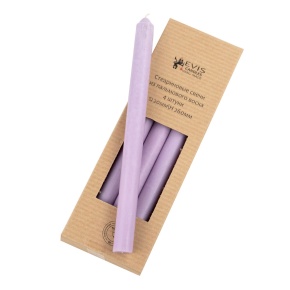 Набор свечей столовых 4шт. (7 часов), 26х2см, сиреневый в интернет-магазине флористических аксессуаров Азалия Декор