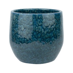 Кашпо (керамика), D18xН17см, синий в интернет-магазине флористических аксессуаров Азалия Декор