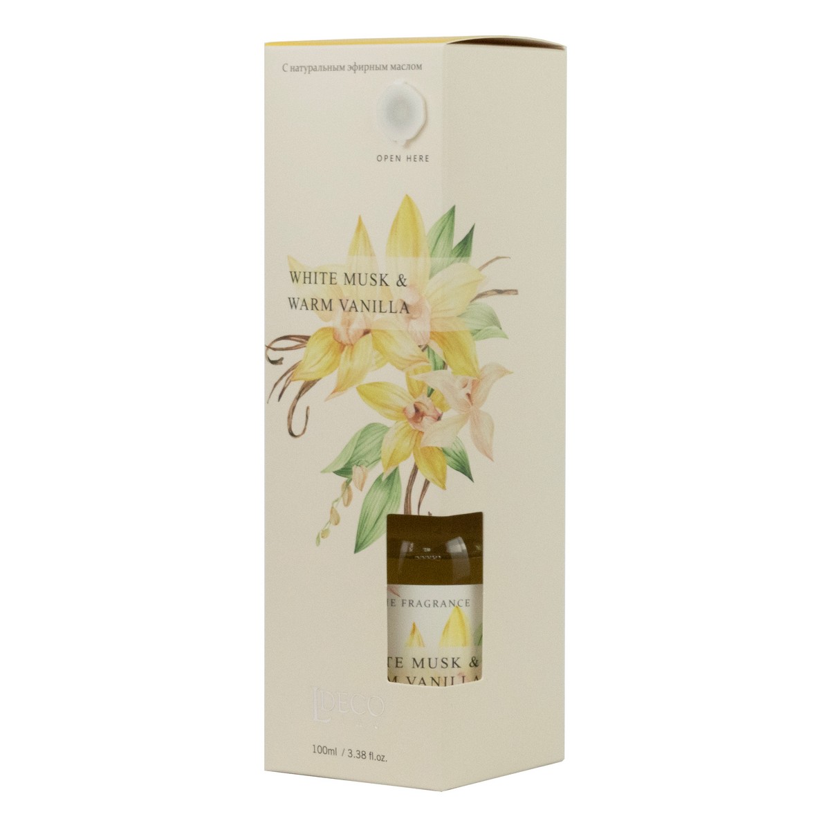 Диффузор с ароматом Мускуса и ванили (стекло), 100мл в интернет-магазине флористических аксессуаров Азалия Декор