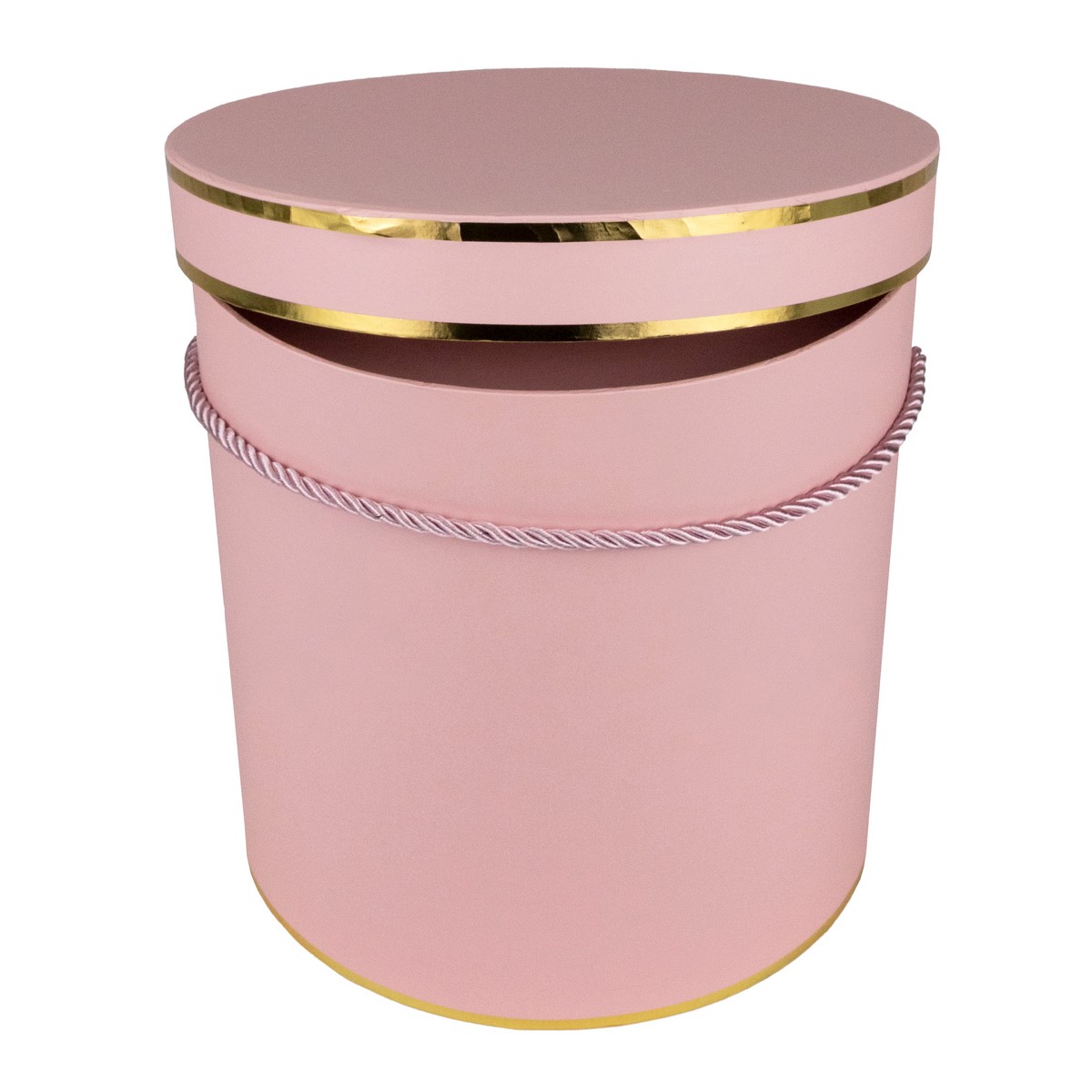 Набор коробок подарочных круглых 3шт., 23х23см, розовый в интернет-магазине флористических аксессуаров Азалия Декор
