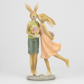 Сувенир Кролики (полирезин), H22x12,5x6,5см, цв. в асс. в интернет-магазине флористических аксессуаров Азалия Декор