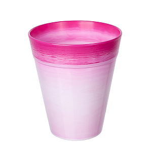 Кашпо (пластик), 1,7л, D15xН17,5см, розовый в интернет-магазине флористических аксессуаров Азалия Декор