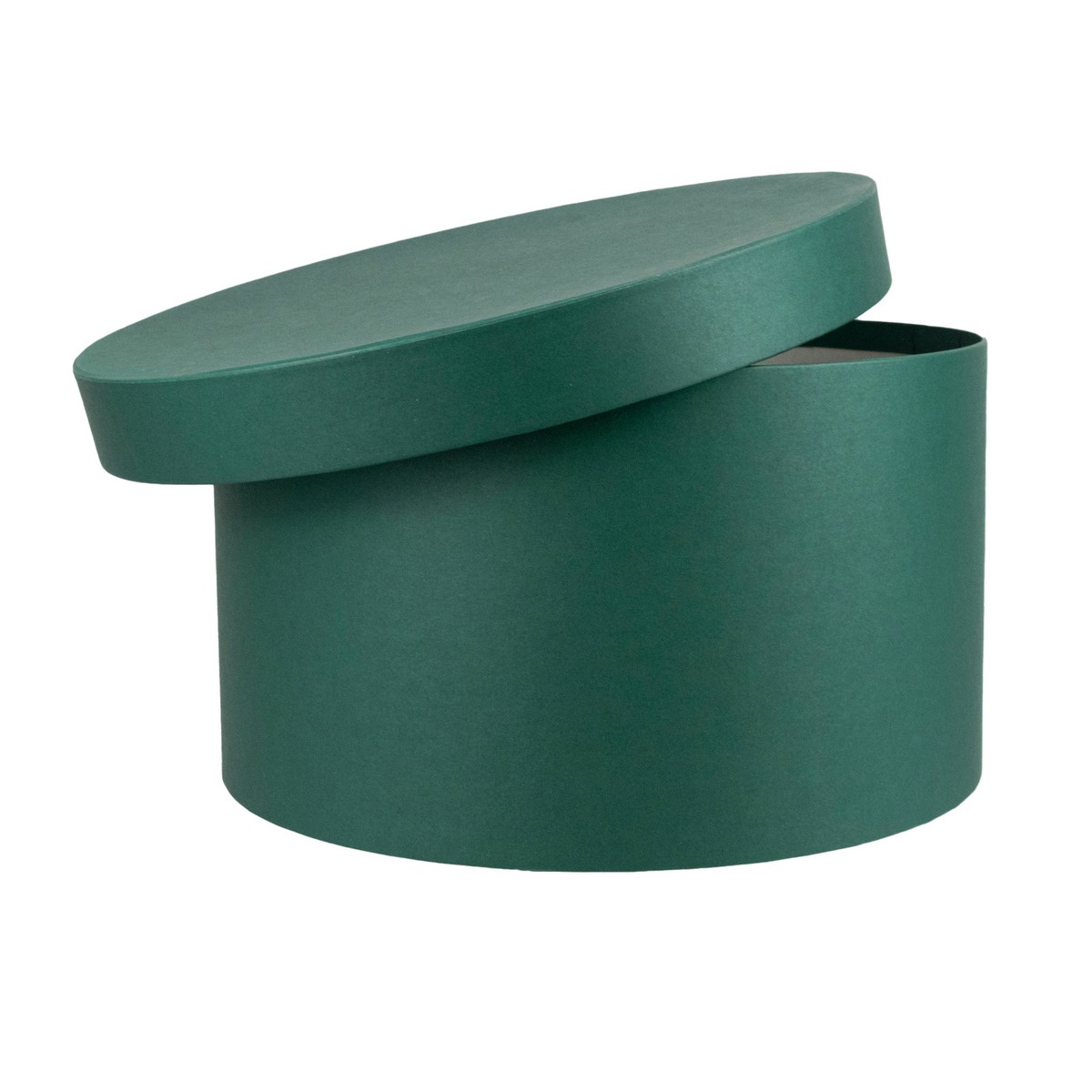 Коробка подарочная круглая, D30xH17 см, изумрудный в интернет-магазине флористических аксессуаров Азалия Декор