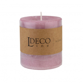 Свеча-столбик с ароматом Белый сад (38 часов), H7,5xD7см, розовый в интернет-магазине флористических аксессуаров Азалия Декор