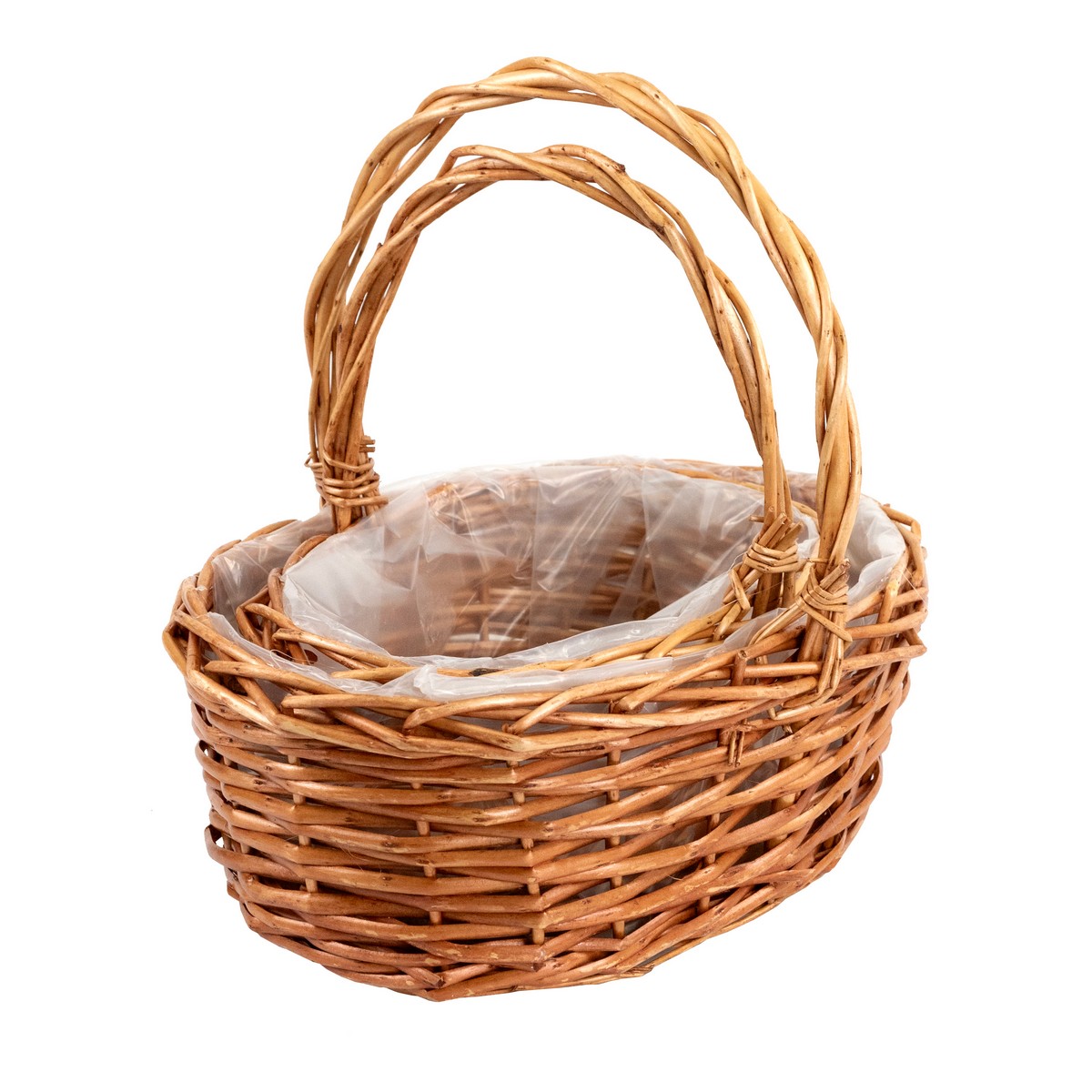 Набор корзин плетеных 2шт. (ива), 30x23x12xH30см, светло-коричневый в интернет-магазине флористических аксессуаров Азалия Декор