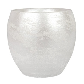 Кашпо Шар (керамика), D17xН19см, серебряный в интернет-магазине флористических аксессуаров Азалия Декор