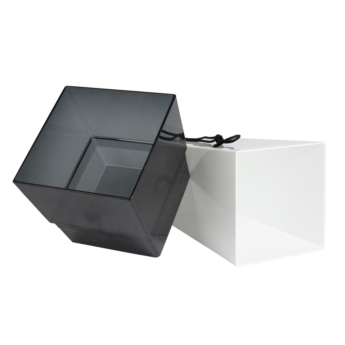 Кашпо Астра со вставкой (пластик), D13,5xH26см, 1,8л, белый/прозрачный в интернет-магазине флористических аксессуаров Азалия Декор