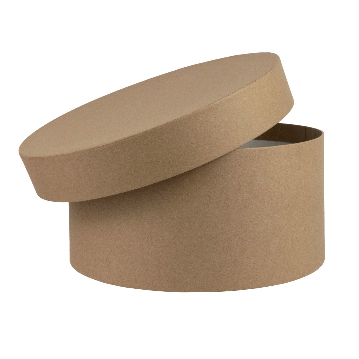 Коробка подарочная круглая, D20xH10 см, натуральный в интернет-магазине флористических аксессуаров Азалия Декор