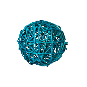 Набор шаров плетеных (ротанг) 6шт., D8см, бирюзовый в интернет-магазине флористических аксессуаров Азалия Декор