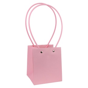 Пакет для цветов водостойкий (крафт), 13х12,5х15см (в уп. 10шт.), светло-розовый в интернет-магазине флористических аксессуаров Азалия Декор