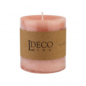 Свеча-столбик с ароматом Лемонграсс и мята (38 часов), H7,5xD7см, персиковый в интернет-магазине флористических аксессуаров Азалия Декор